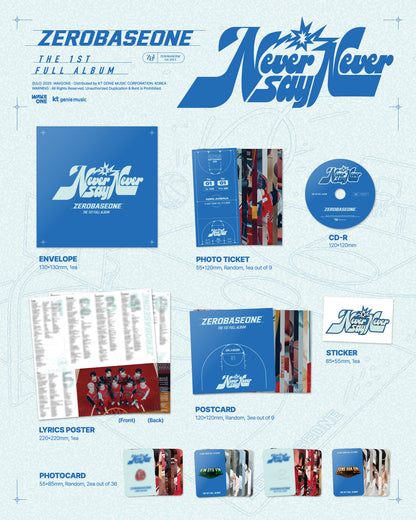 ZEROBASEONE 1ST FULL ALBUM [NEVER SAY NEVER] SLAM DUNK VER.